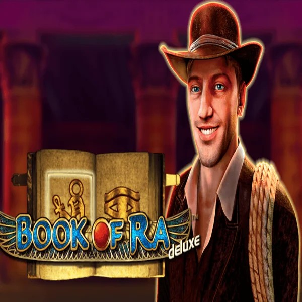 Book of Ra Deluxe by Novomatic, showcased at billybetcasino.eu – game logo
