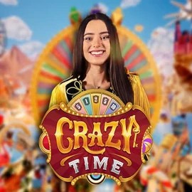 Official Live Casino logo: Crazy Time by Evolution at Billybets Casino